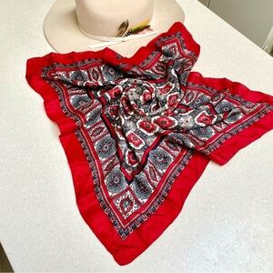 Beautiful boho SILK scarf/wrap w southwestern vibe